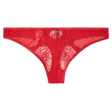 Load image into Gallery viewer, Red Lace Cut Out Thong